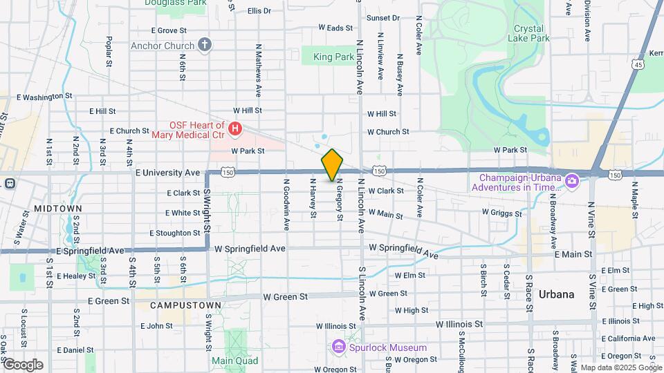1002 W Clark St Map and Location Details