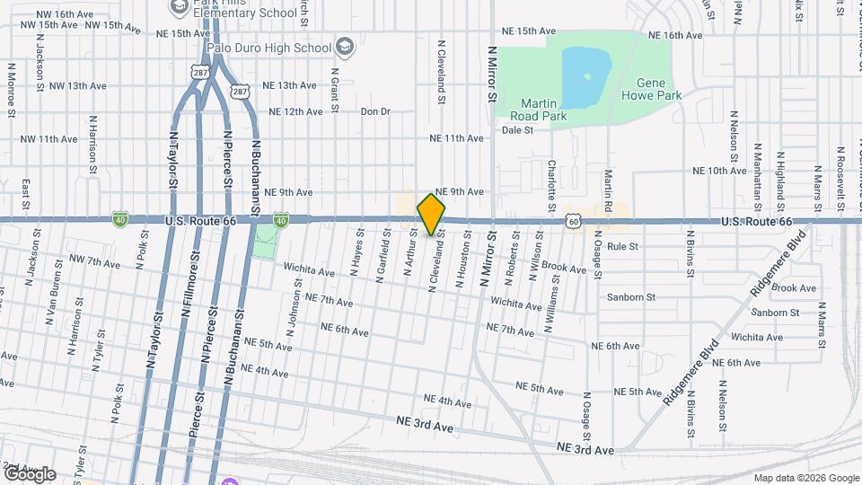 735 N Cleveland St Map and Location Details