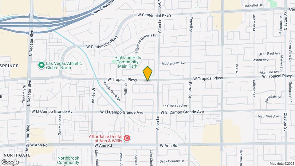 3732 Shimmering Creek Ave Map and Location Details