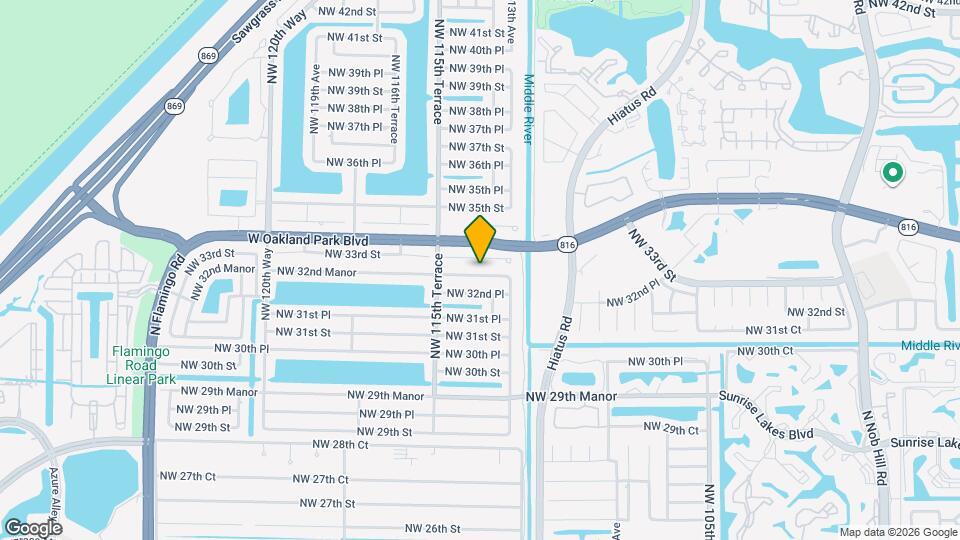 11371 NW 32nd Pl Map and Location Details