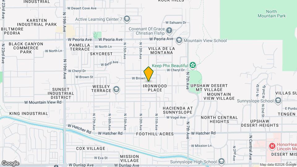 1124 W Cinnabar Ave, Unit 1 Map and Location Details