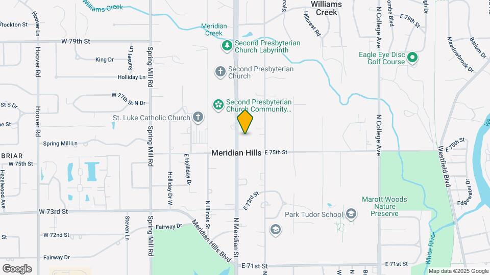 7525 N Meridian St Map and Location Details