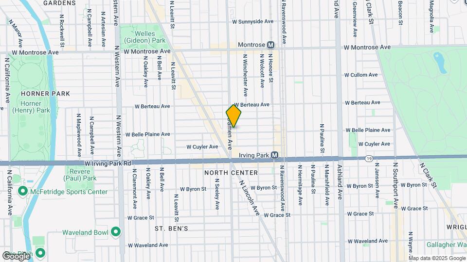 1950 W Belle Plaine Ave Mapa y Detalles de la Ubicación
