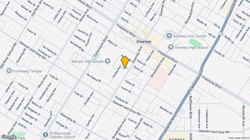 11605 Downey Ave Mapa y Detalles de la Ubicación