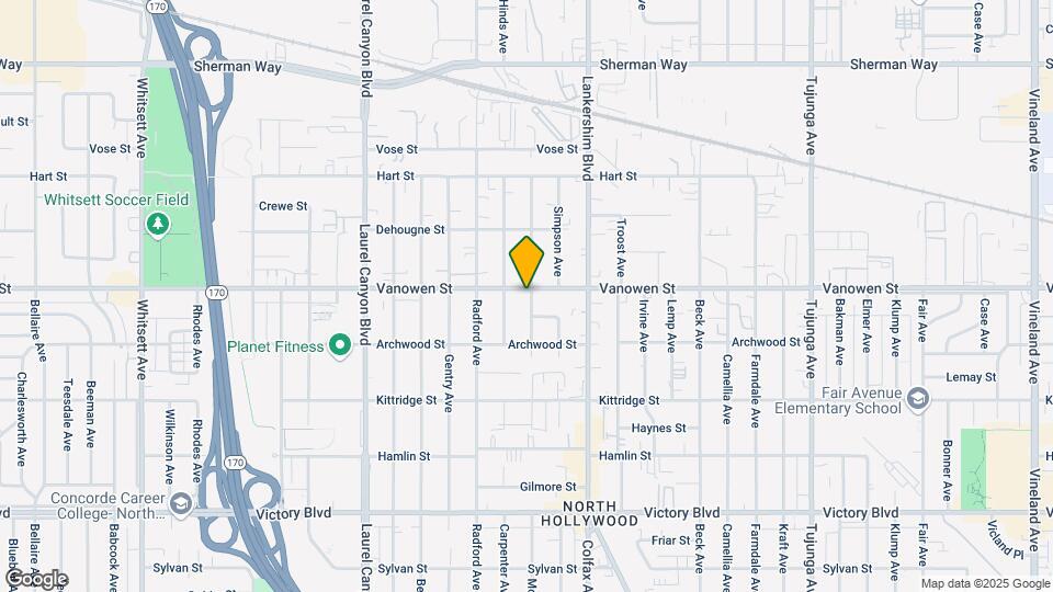 11804 Vanowen St Map and Location Details