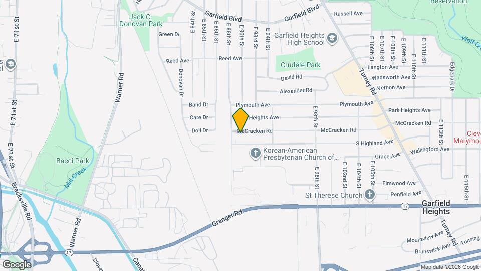 8910 McCracken Rd Map and Location Details