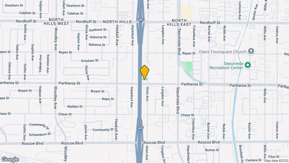 15611 Parthenia St Map and Location Details