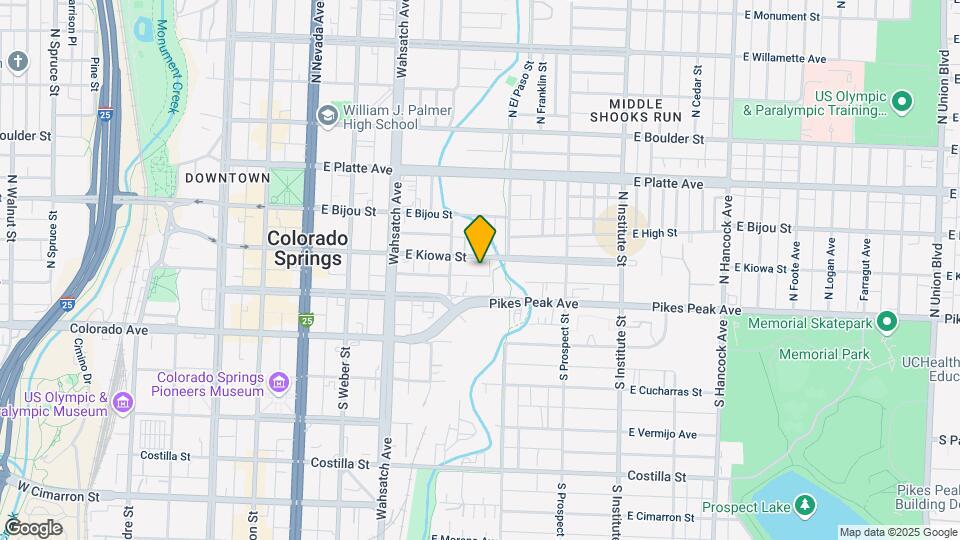 525 E Kiowa St Map and Location Details