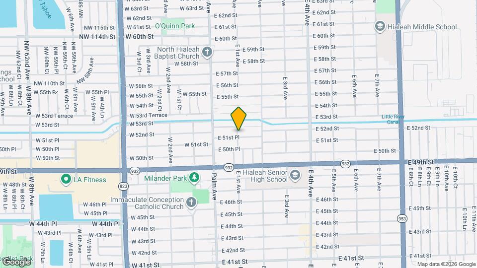 101 E 51st Pl Map and Location Details