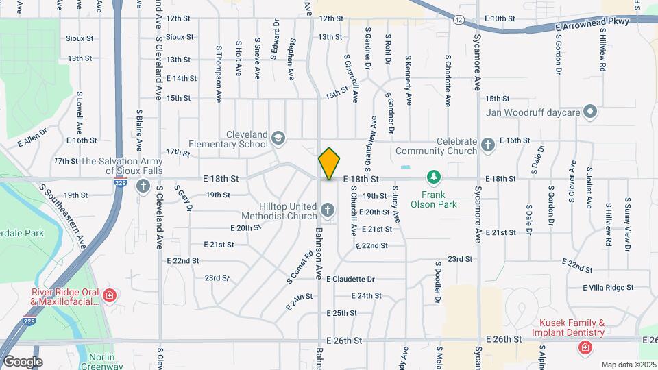 3607 E 18 St Map and Location Details