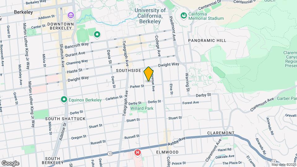 2615 Parker St, Unit 1905 Julia Morgan Upper Mapa y Detalles de la Ubicación