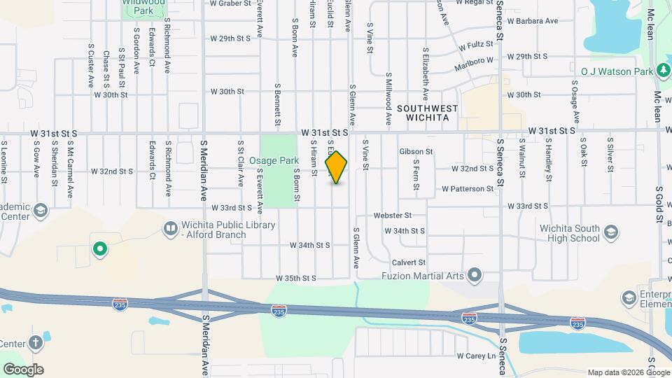 3330 S Euclid St Map and Location Details