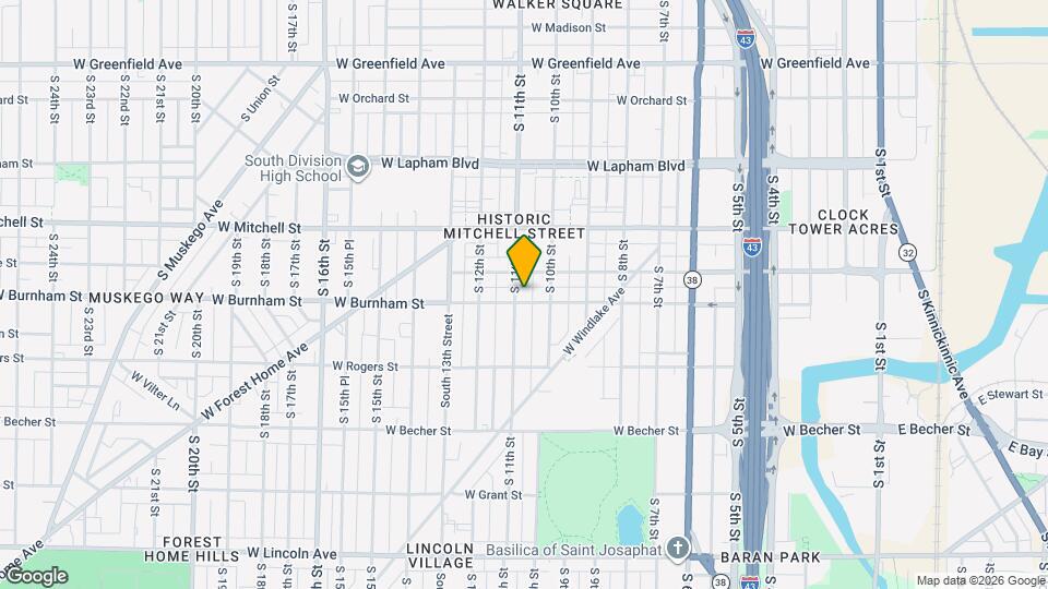1828 S 11th St, Unit 1 Map and Location Details