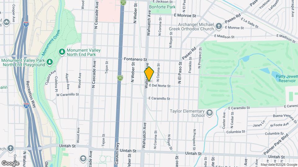 408 E Del Norte St Map and Location Details