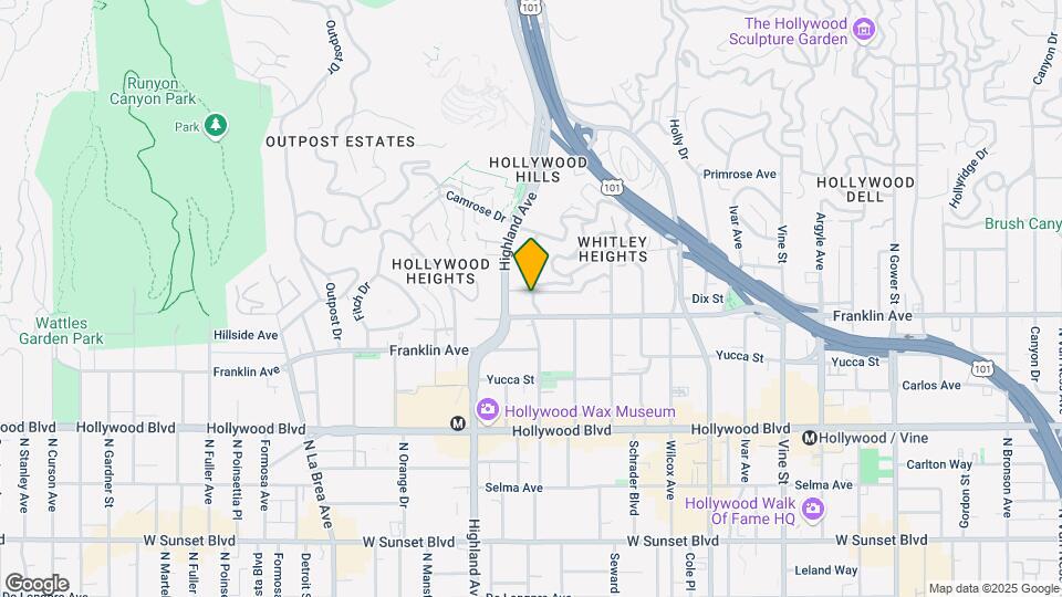 1911 N Las Palmas Ave Map and Location Details