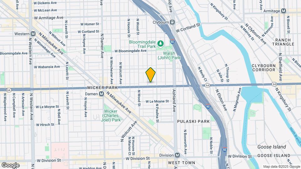 1611 N Hermitage Ave Map and Location Details