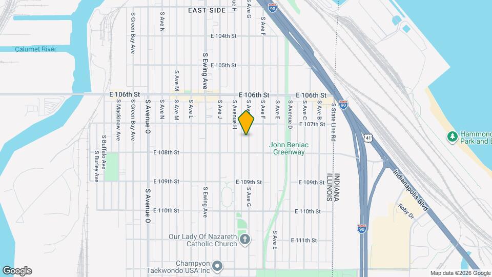 10730 S Ave G Mapa y Detalles de la Ubicación