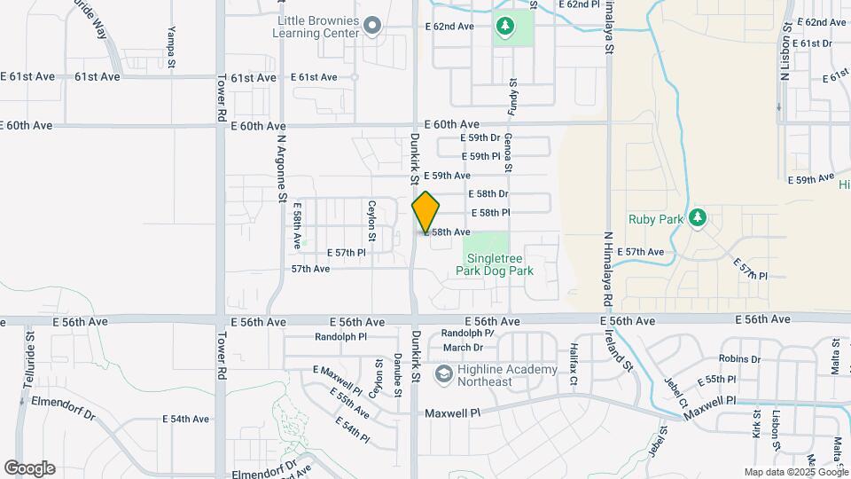 19306 E 58th Cir Map and Location Details