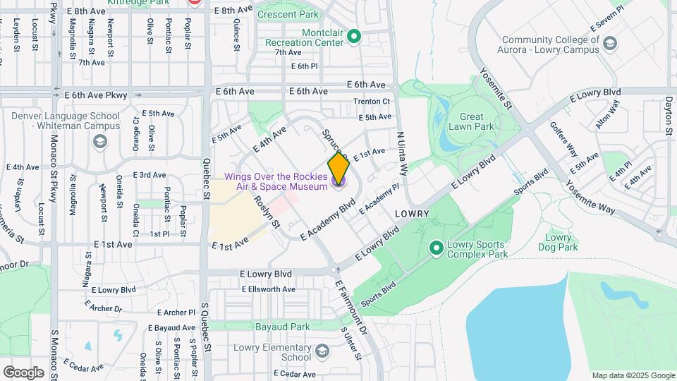 7700 E Academy Blvd Map and Location Details