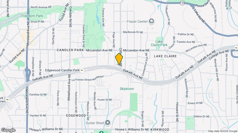 1660 DeKalb Ave NE Map and Location Details