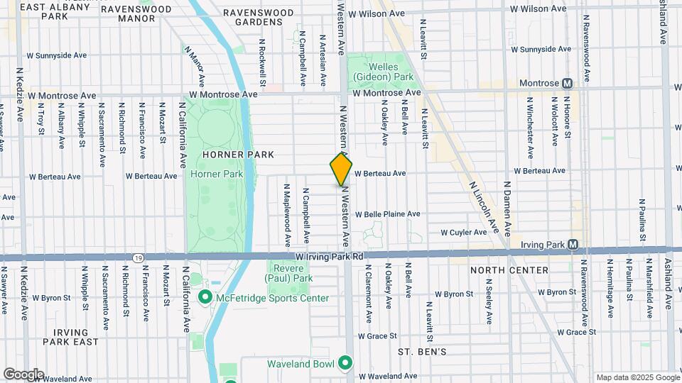 4136 N Western Ave Map and Location Details