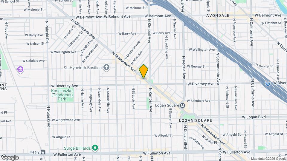 2822 N Milwaukee Ave Map and Location Details