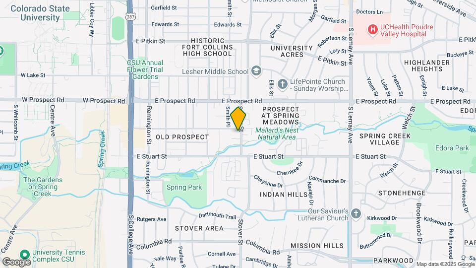 1705 Stover St Map and Location Details