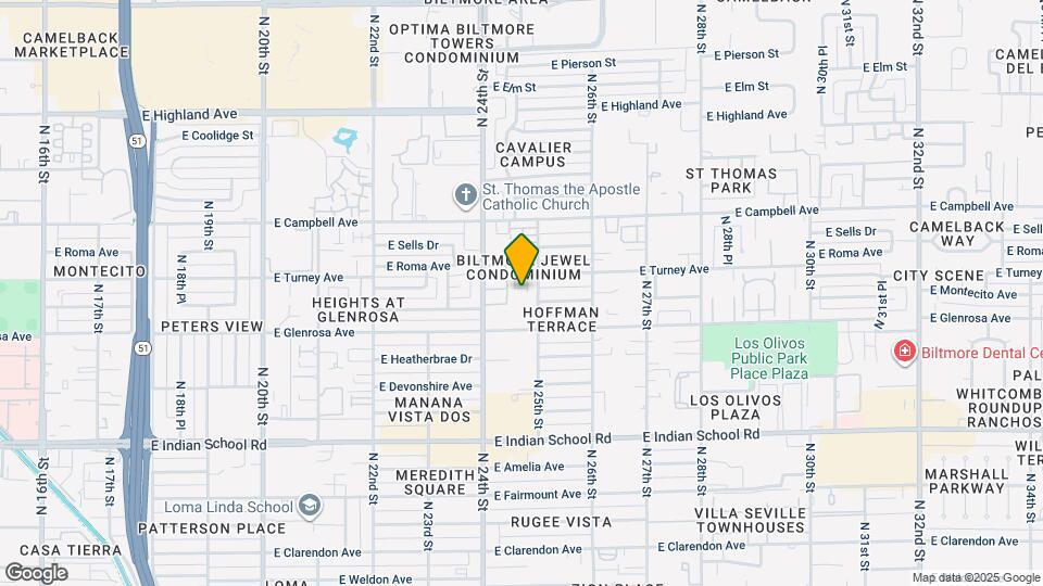 2445 E Montecito Ave Map and Location Details