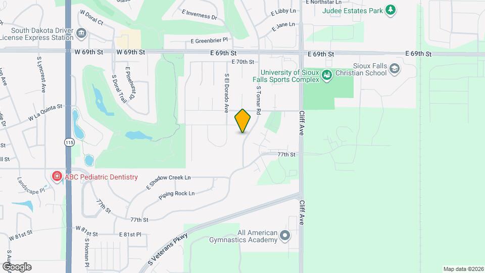 6611 S Tomar Rd Map and Location Details