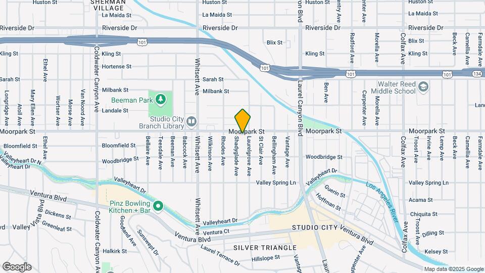 12314 Moorpark St. Mapa y Detalles de la Ubicación