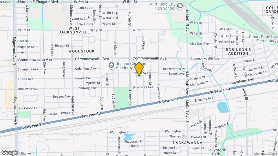 843 Mackinaw St Map and Location Details