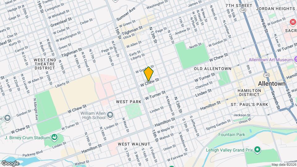 1424 W Chew St Map and Location Details