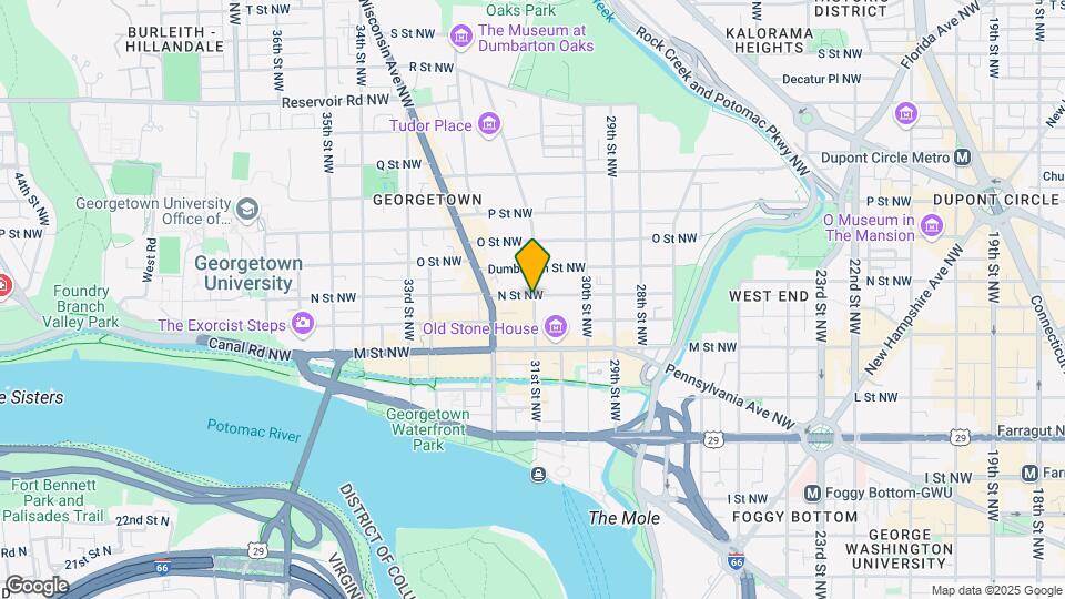 3100 N St NW Mapa y Detalles de la Ubicación