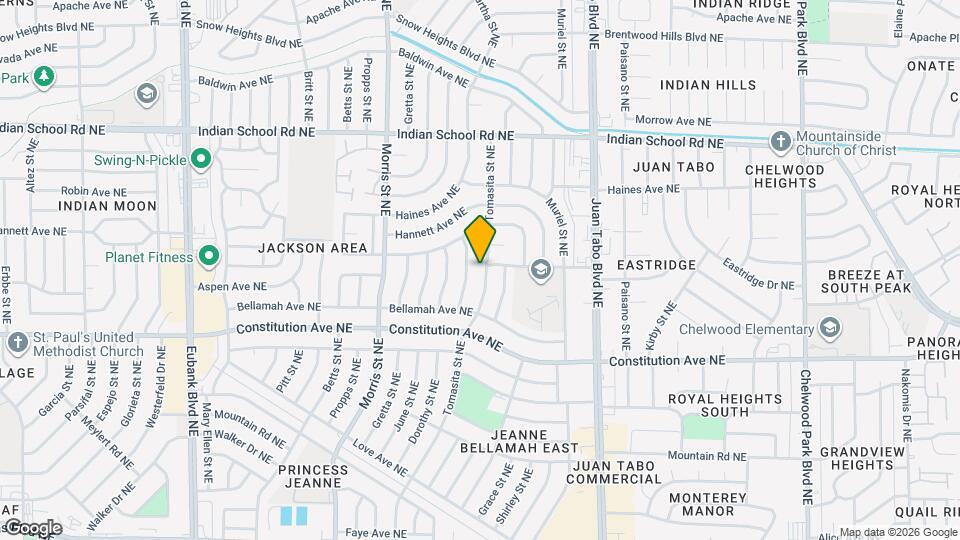 1501 Tomasita St NE Map and Location Details