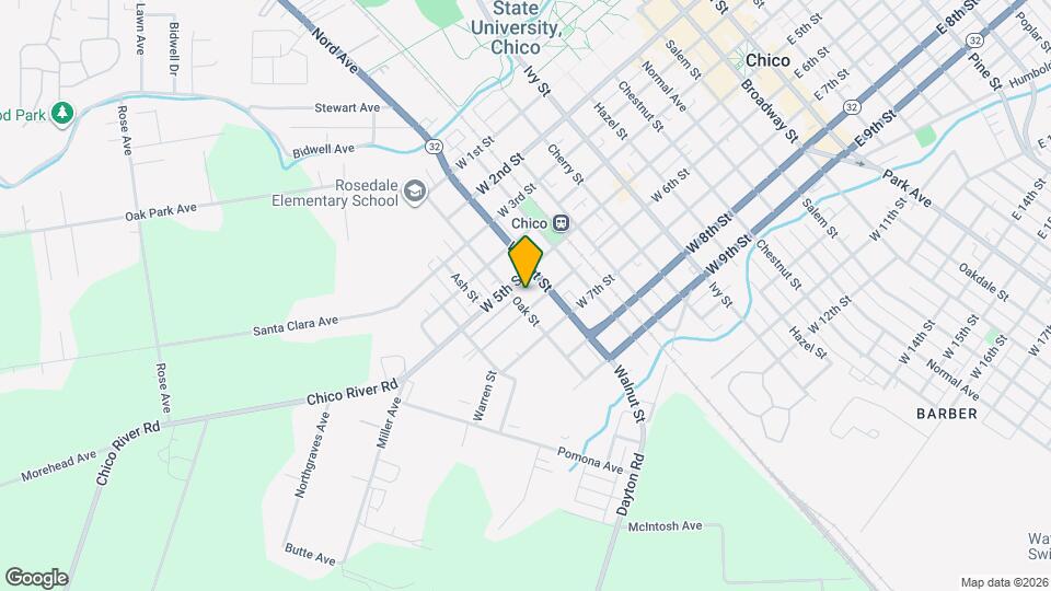 515 Oak St Map and Location Details