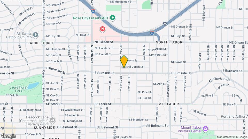 5217 E Burnside St Map and Location Details