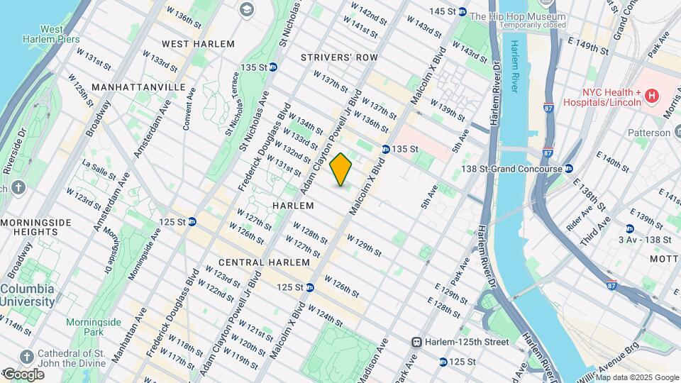121 W 131st St Mapa y Detalles de la Ubicación