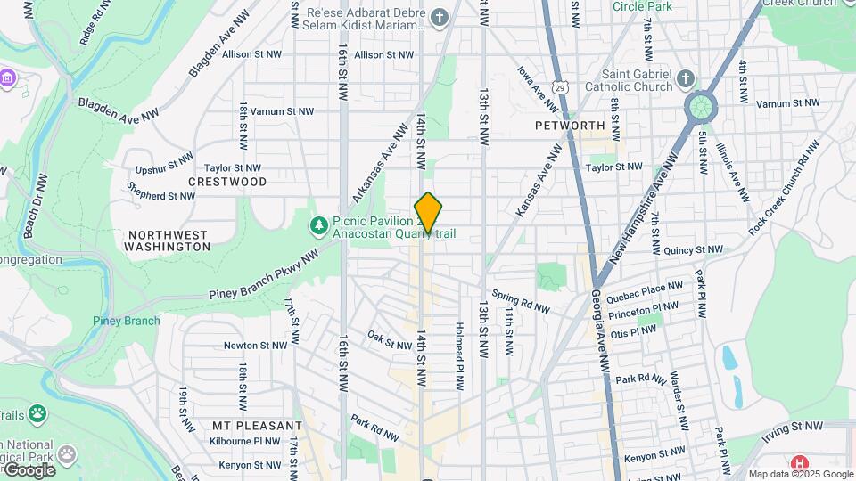 3821 14th St NW, Unit PH 8 Map and Location Details