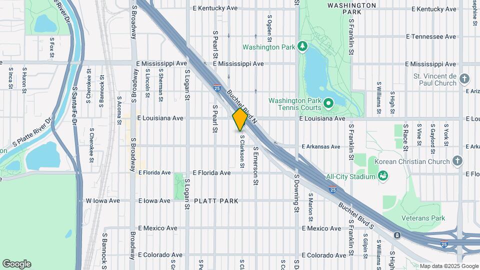 1359 S Clarkson St Map and Location Details