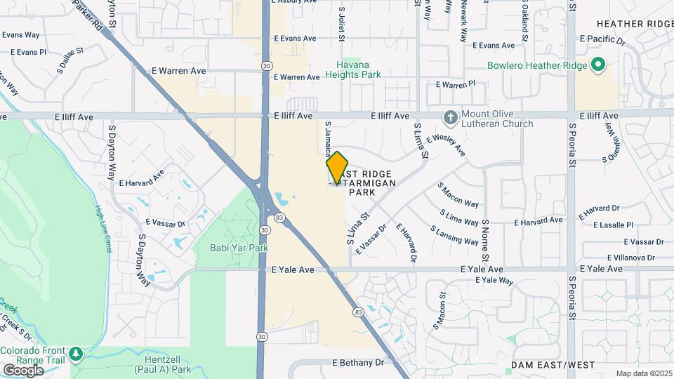 10858 E Harvard Dr Map and Location Details