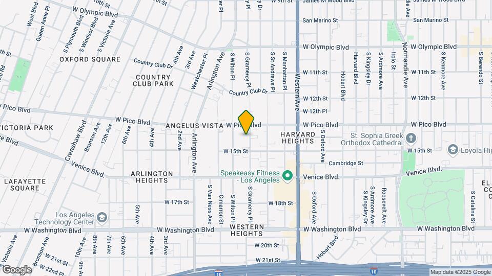 1327 S Gramercy Pl Map and Location Details