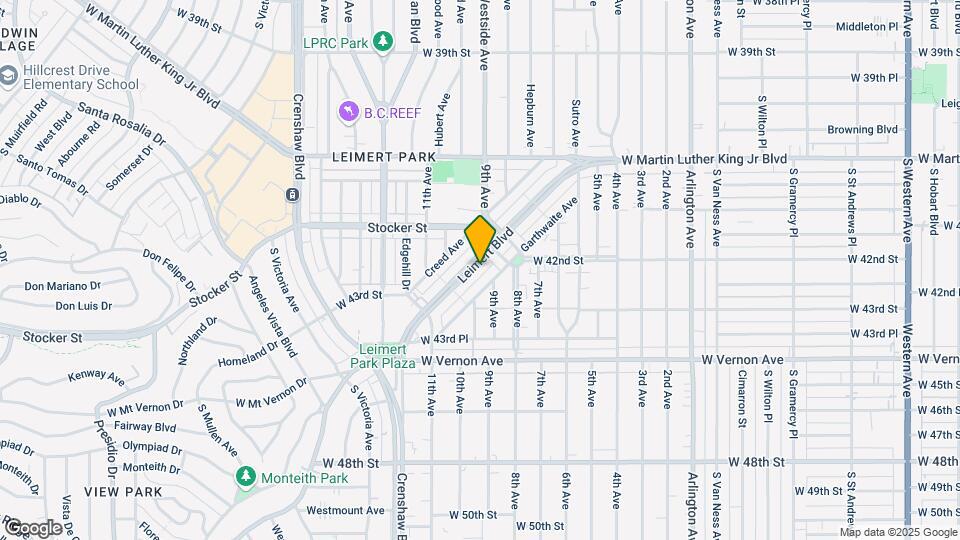 4252 Leimert Blvd Mapa y Detalles de la Ubicación