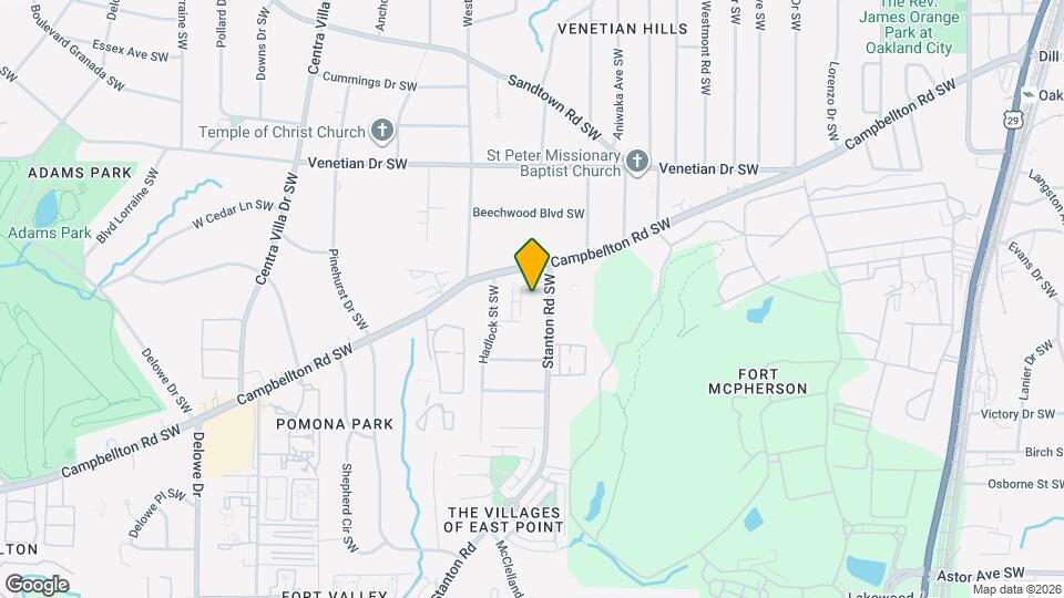 Room in Apartment on Stanton Rd SW Map and Location Details