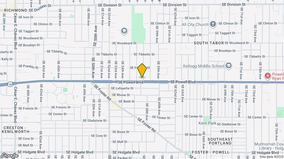 5625 SE Powell Blvd, Unit 5625 Mapa y Detalles de la Ubicación