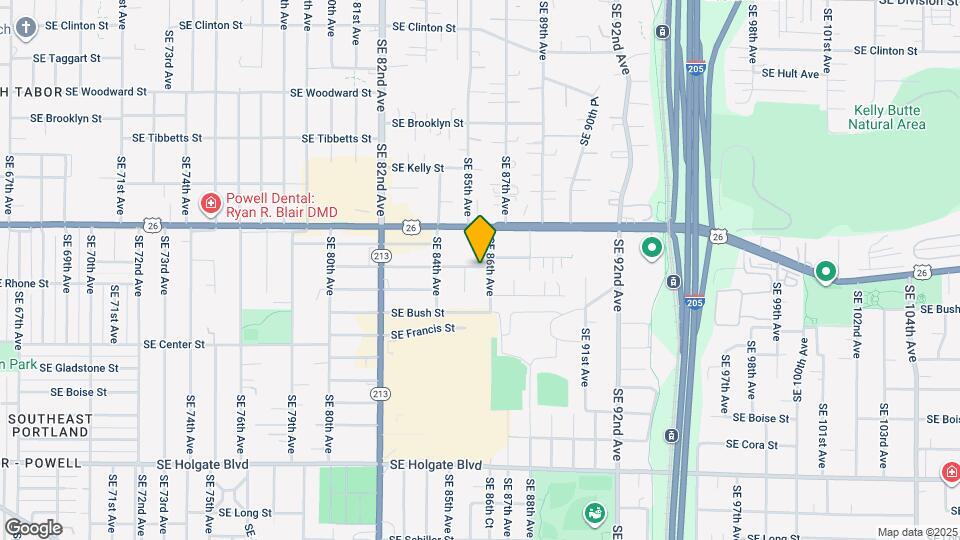 8550 SE Lafayette St Map and Location Details