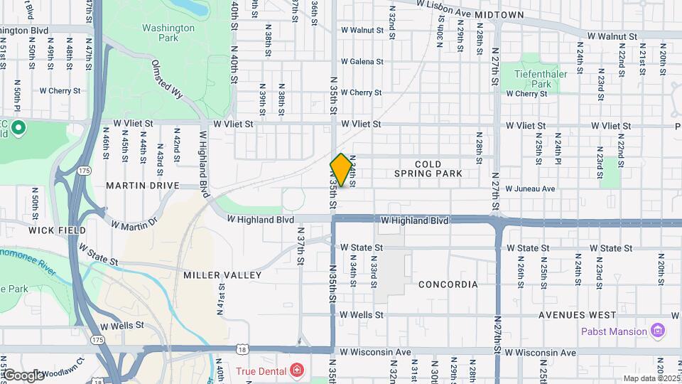 3419 W Juneau Ave Map and Location Details