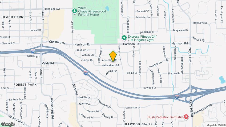 3363 Habersham Rd Map and Location Details