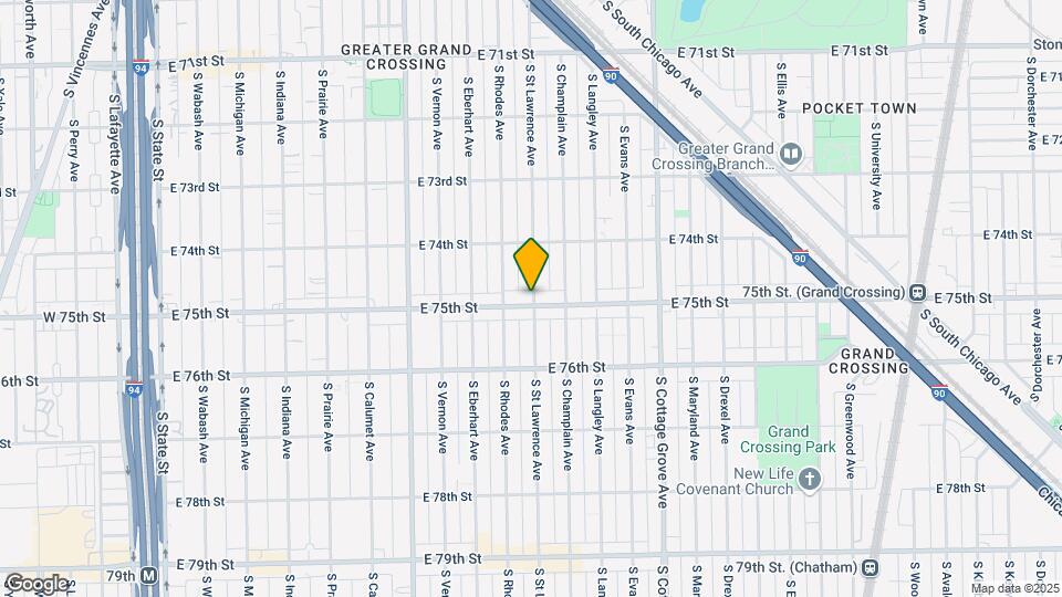 558 E 75th St Map and Location Details