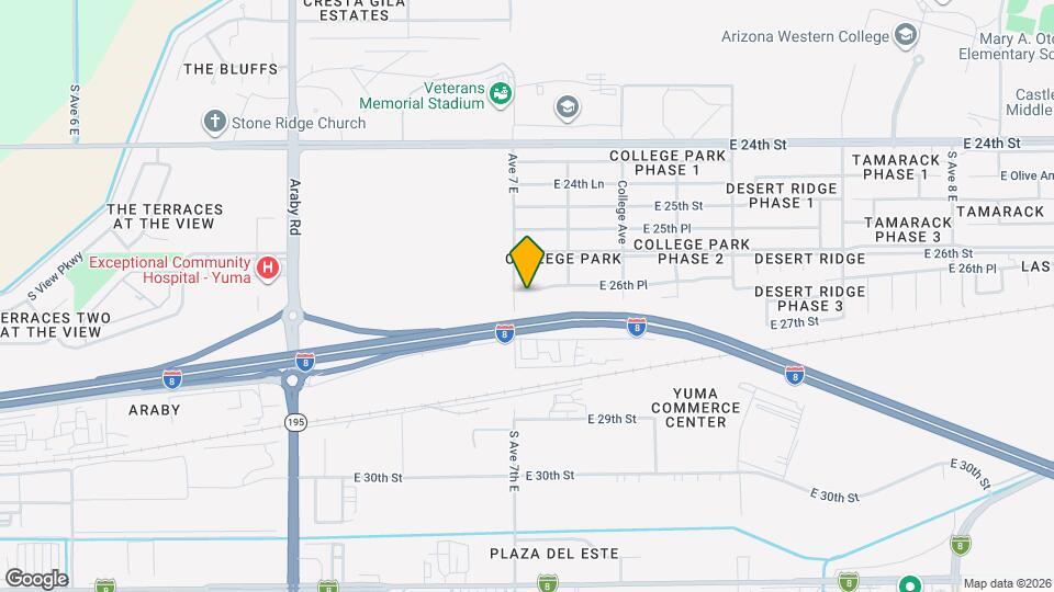 7117 E 26th Pl Map and Location Details