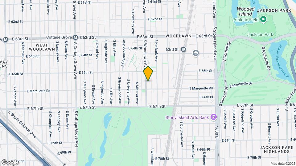 6535 S Woodlawn Ave-Unit -1N Mapa y Detalles de la Ubicación